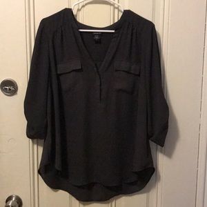 Torrid Harper blouse - Grey, size 0 w/ flaw